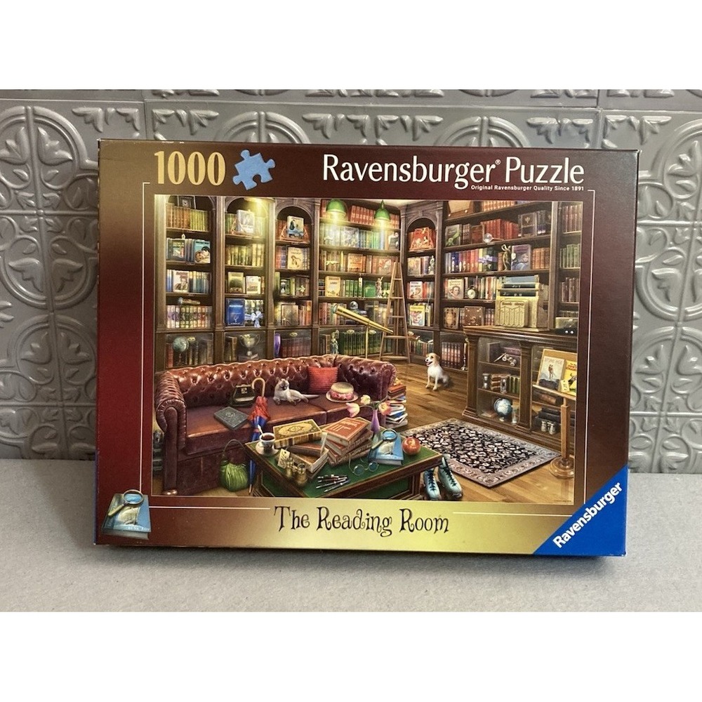 Ravensburger Puzzle 1000 Pieces "The Reading Room" COMPLETE - Excellent